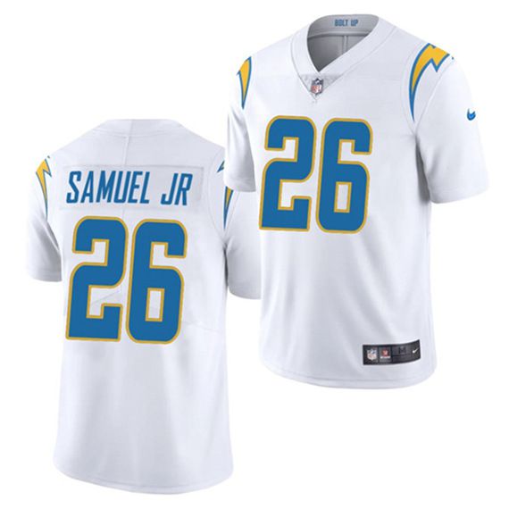 Men Los Angeles Chargers #26 Asante Samuel Jr Nike White Limited NFL Jersey